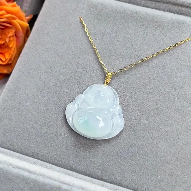 Linguanying Bean Type Jadeite Pendants Unisex-6