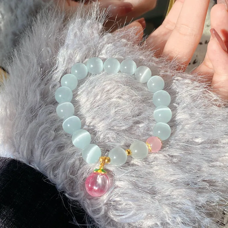 Linguanying Cat's Eye Stone Bracelets Women's-7