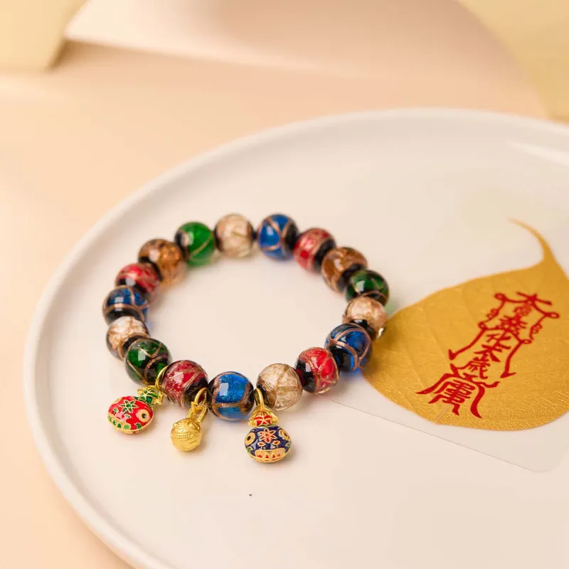 Linguanying Colored Glaze Jade Bracelets Unisex-25