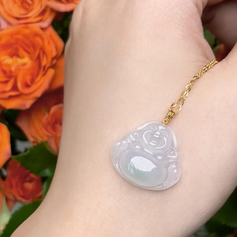 Linguanying Bean Type Jadeite Pendants Unisex-5