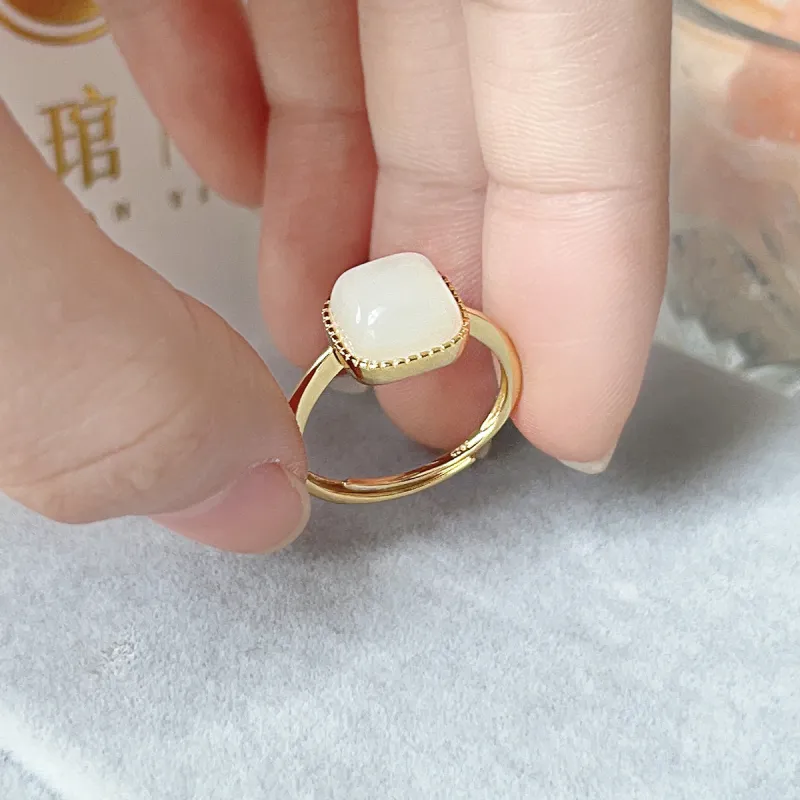 Linguanying Rings Green Jade Women's-6