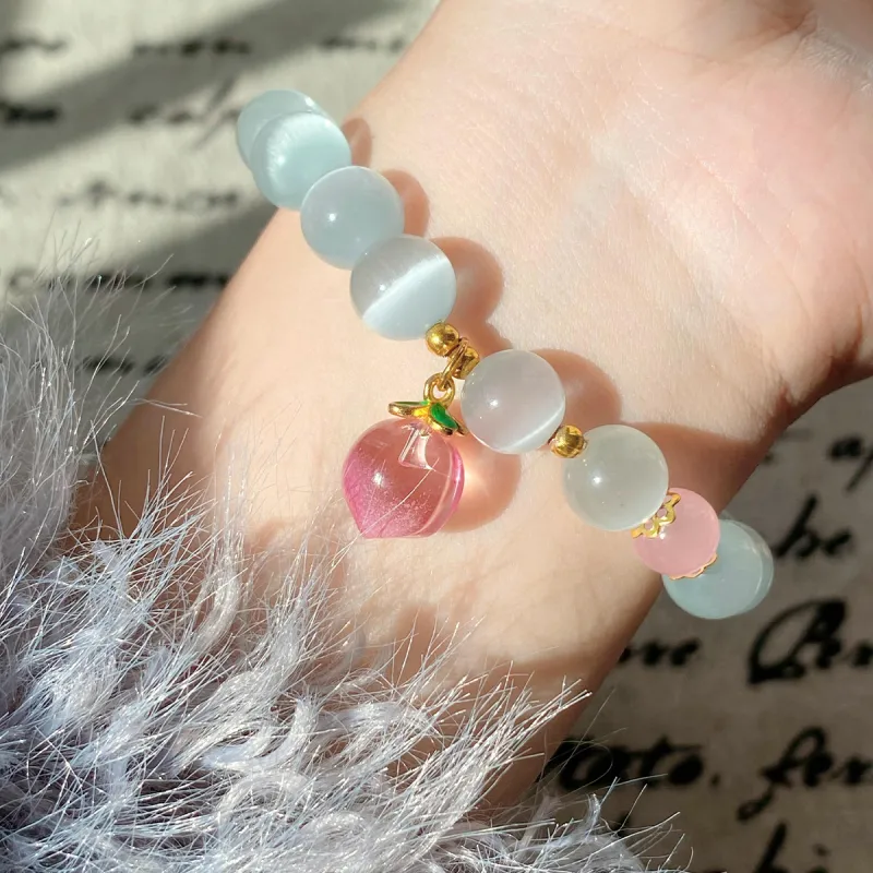 Linguanying Cat's Eye Stone Bracelets Women's-6