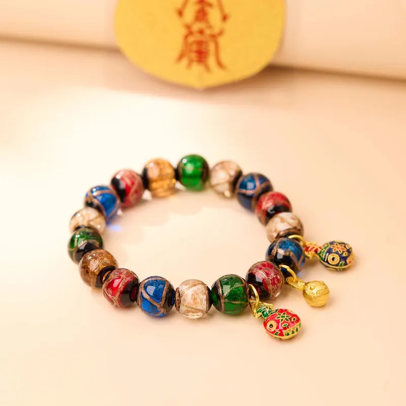 Linguanying Colored Glaze Jade Bracelets Unisex-32