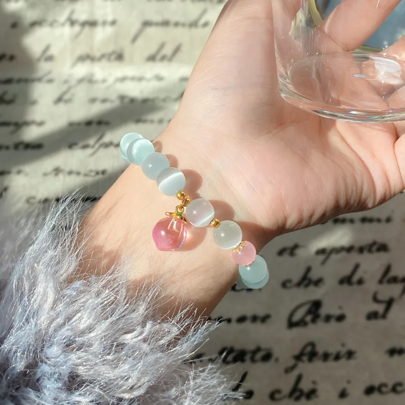 Linguanying Cat's Eye Stone Bracelets Women's-2