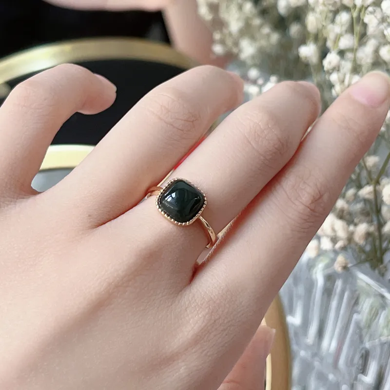 Linguanying Rings Green Jade Women's-1