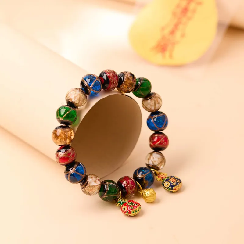 Linguanying Colored Glaze Jade Bracelets Unisex-24