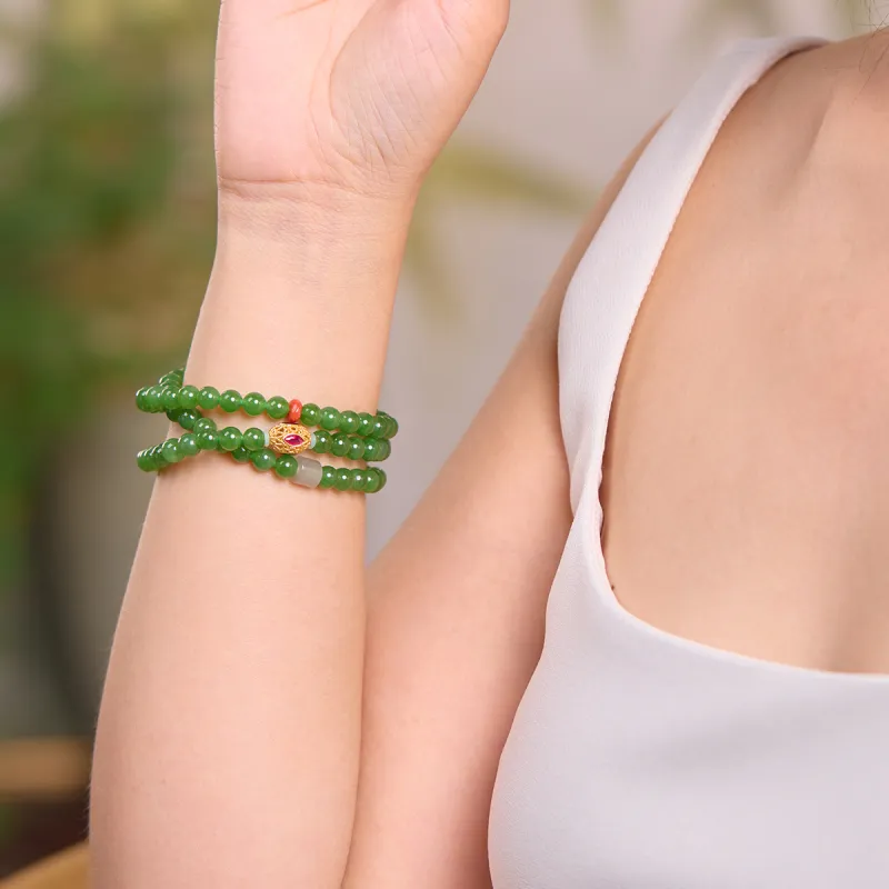 Linguanying Hetian Jade Hetian Jade Bracelets Women's Jasper-5