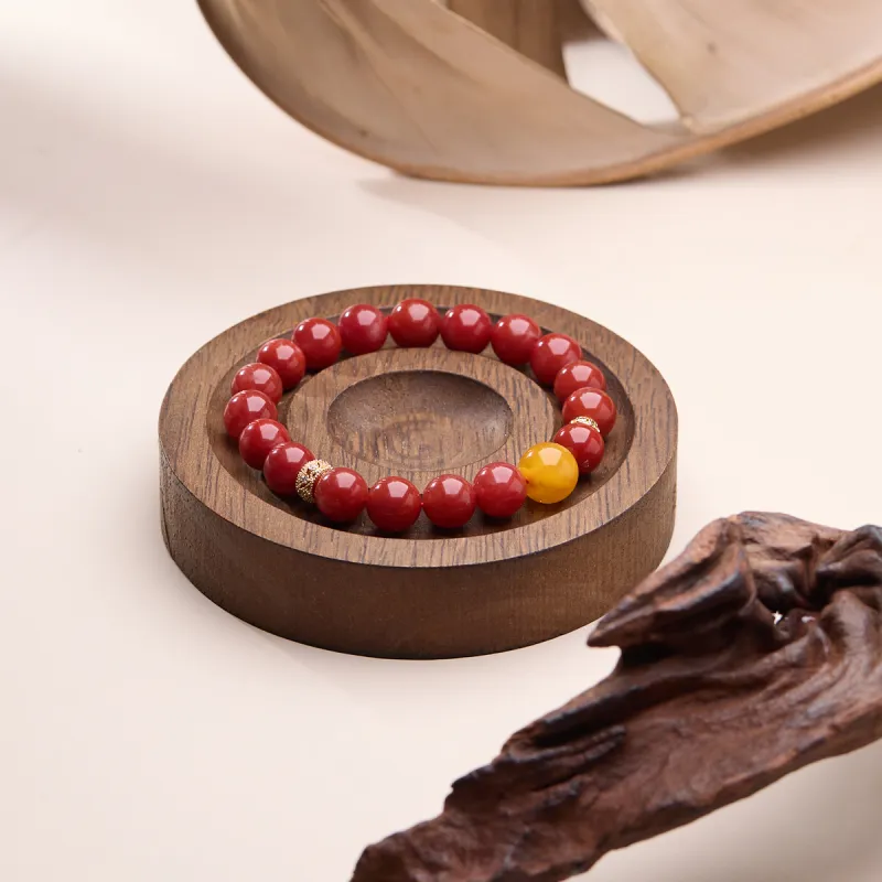 Linguanying South Red Amber Fine Jade Bracelets Women's-2