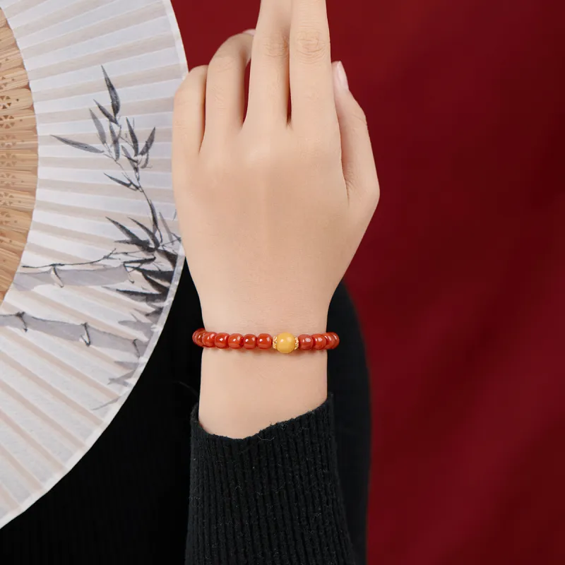 Linguanying Southern Red Agate Jade Bracelets Women's-6
