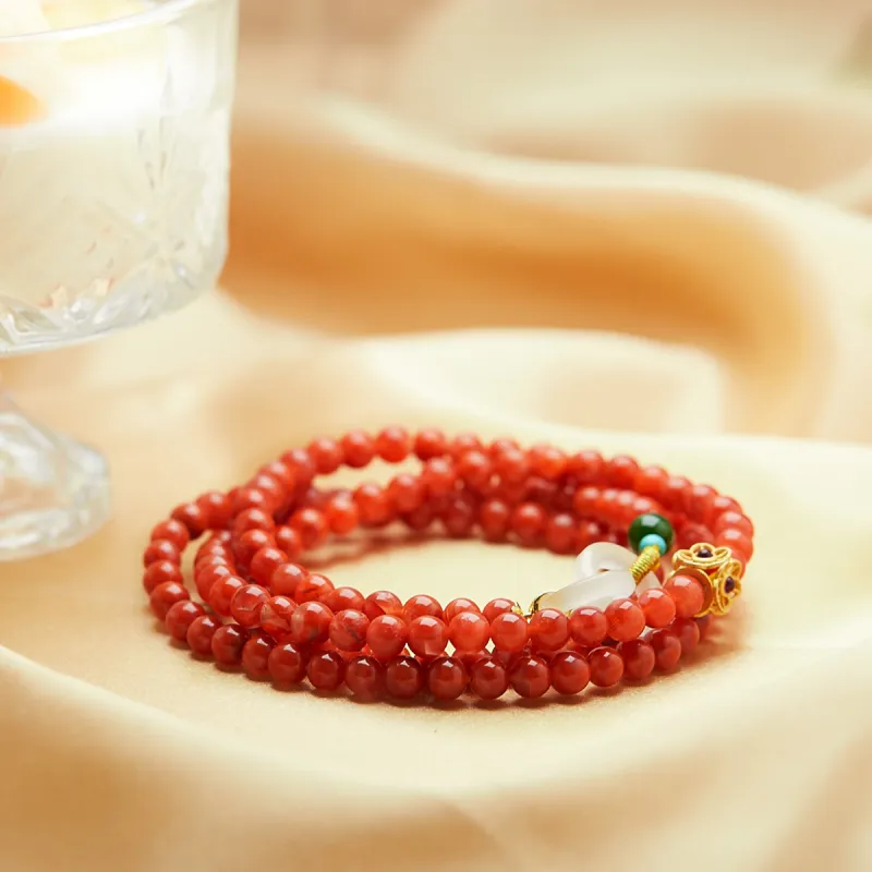 Linguanying Southern Red Agate Necklaces Women's-7