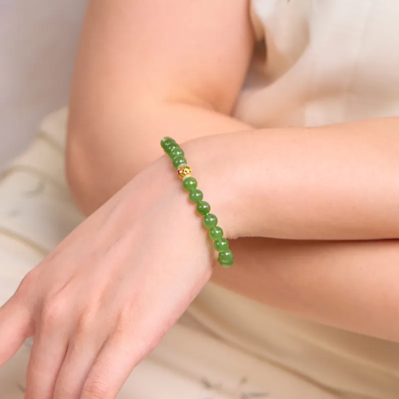Linguanying Hetian Jade Bracelets Women's Jasper-3