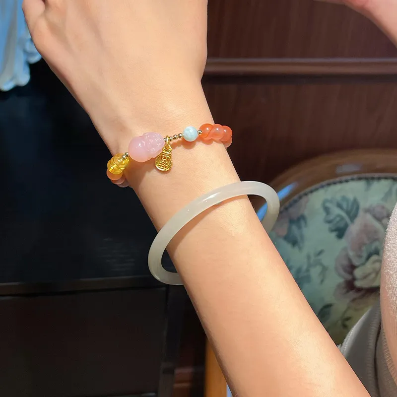 Linguanying Hetian Jade Bangles White Jade/Pale Greenish White Jade Women's-5