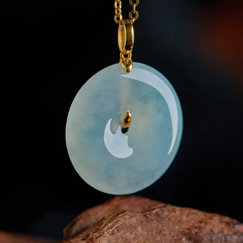 Linguanying Glutinous Jade Jadeite Pendants Women's-1
