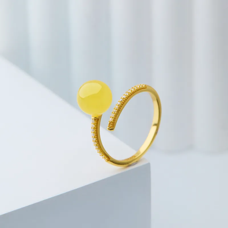 Linguanying Fine Jade Rings Women's-5