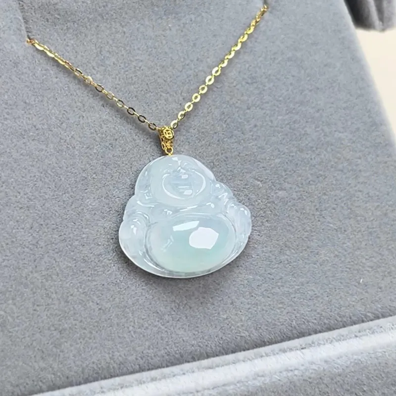 Linguanying Bean Type Jadeite Pendants Unisex-3