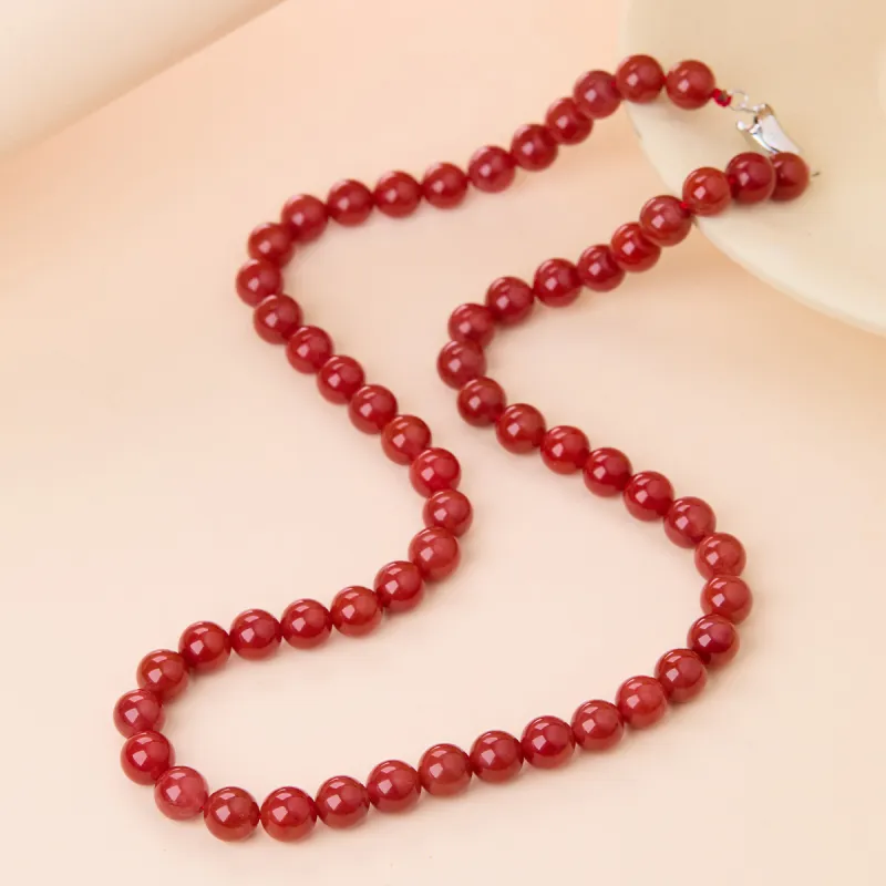 Linguanying Southern Red Agate Necklaces Women's-4