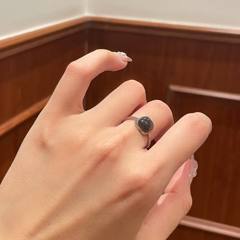 Linguanying Hetian Jade Rings Smoky Purple Women's-2