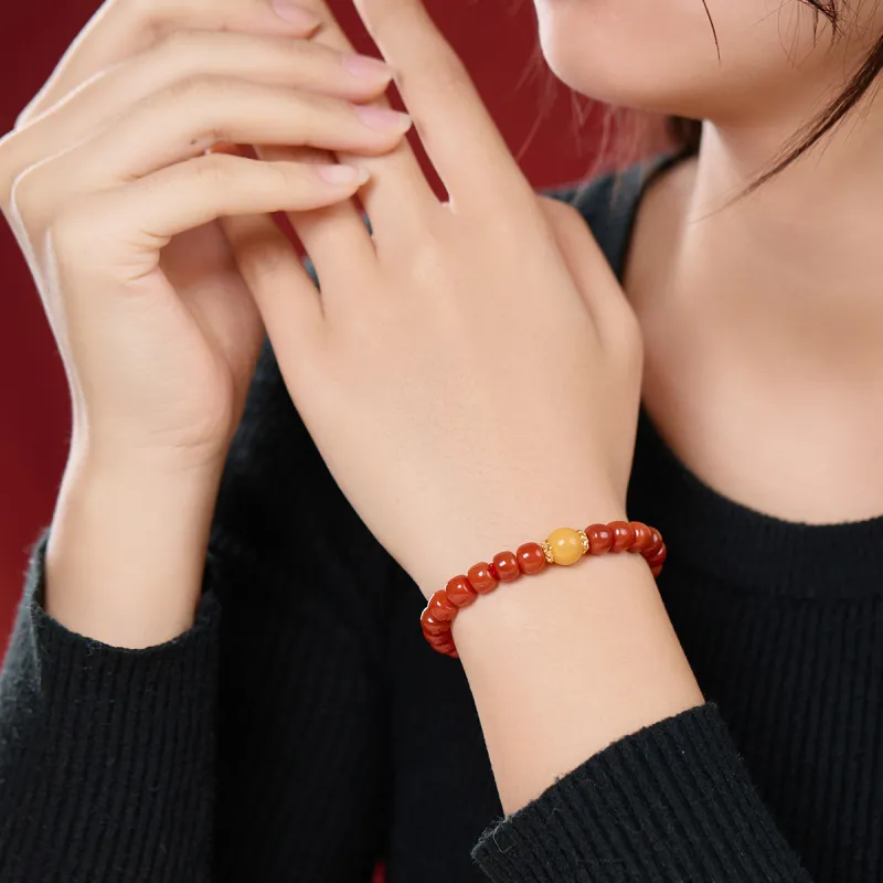 Linguanying Southern Red Agate Jade Bracelets Women's-4