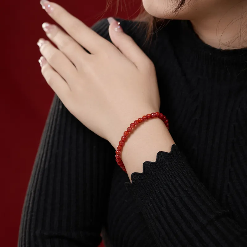 Linguanying Southern Red Agate Jade Bracelets Women's-6