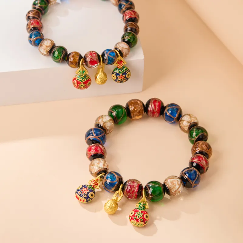 Linguanying Colored Glaze Jade Bracelets Unisex-9