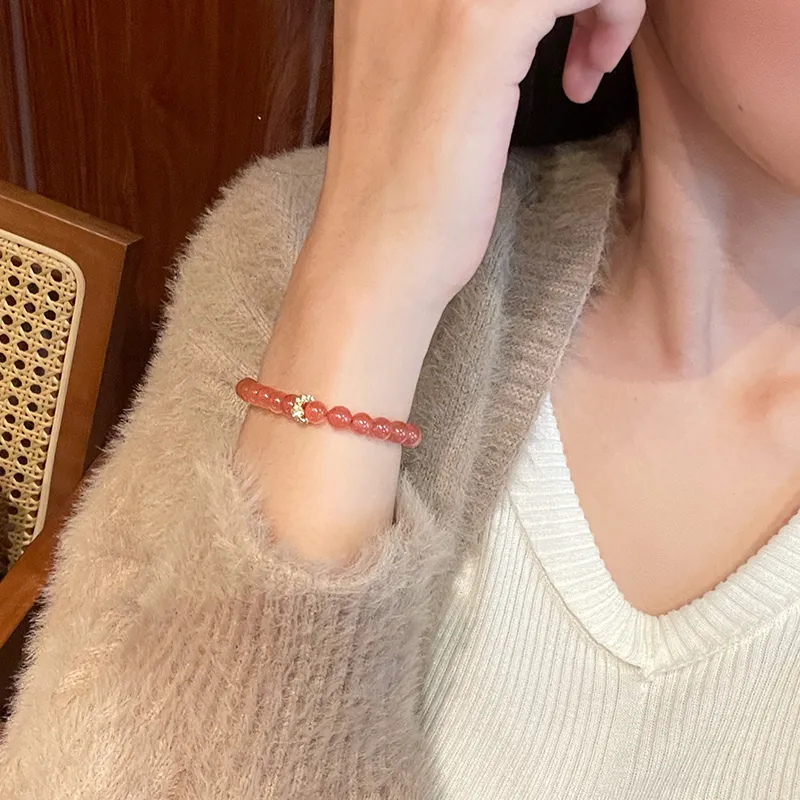 Linguanying Southern Red Agate Bracelets Women's-1