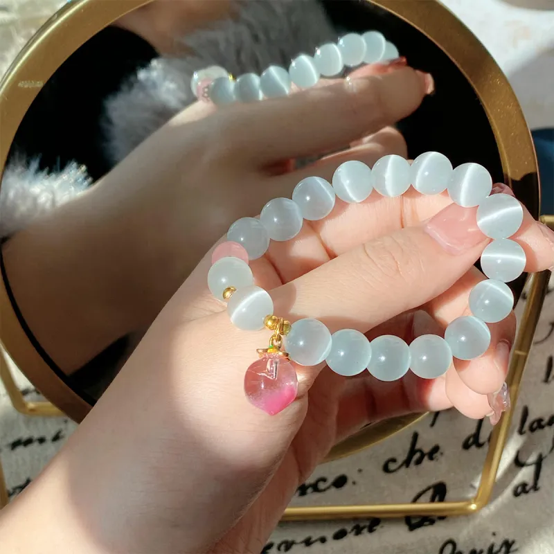Linguanying Cat's Eye Stone Bracelets Women's-5
