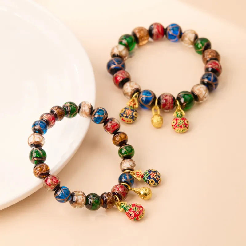 Linguanying Colored Glaze Jade Bracelets Unisex-4