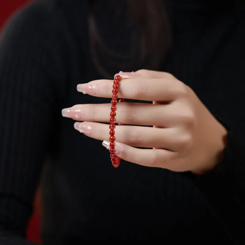 Linguanying Southern Red Agate Jade Bracelets Women's-4