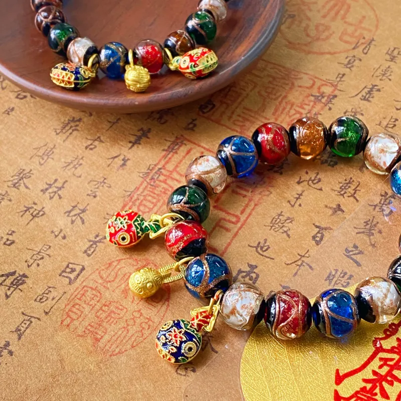 Linguanying Colored Glaze Jade Bracelets Unisex-10