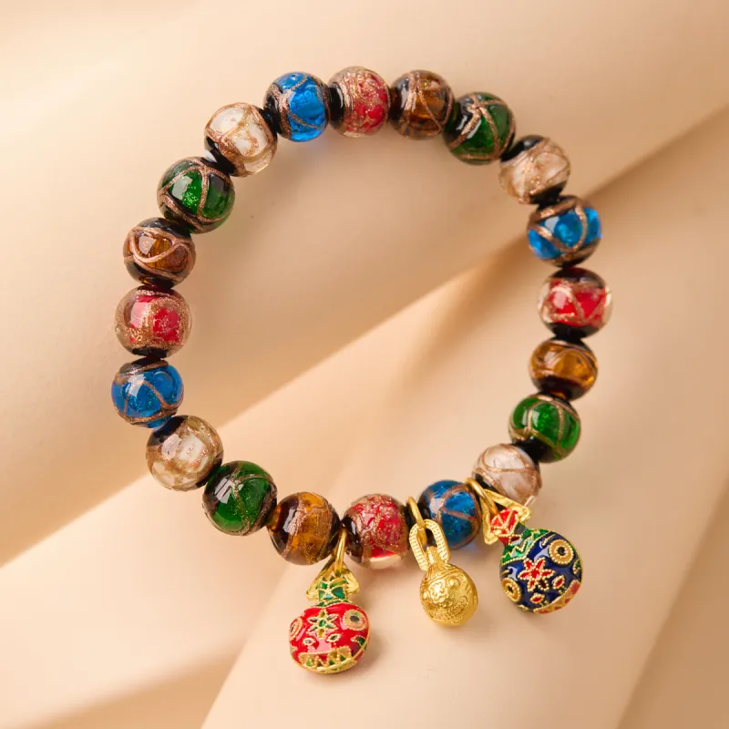 Linguanying Colored Glaze Jade Bracelets Unisex-17
