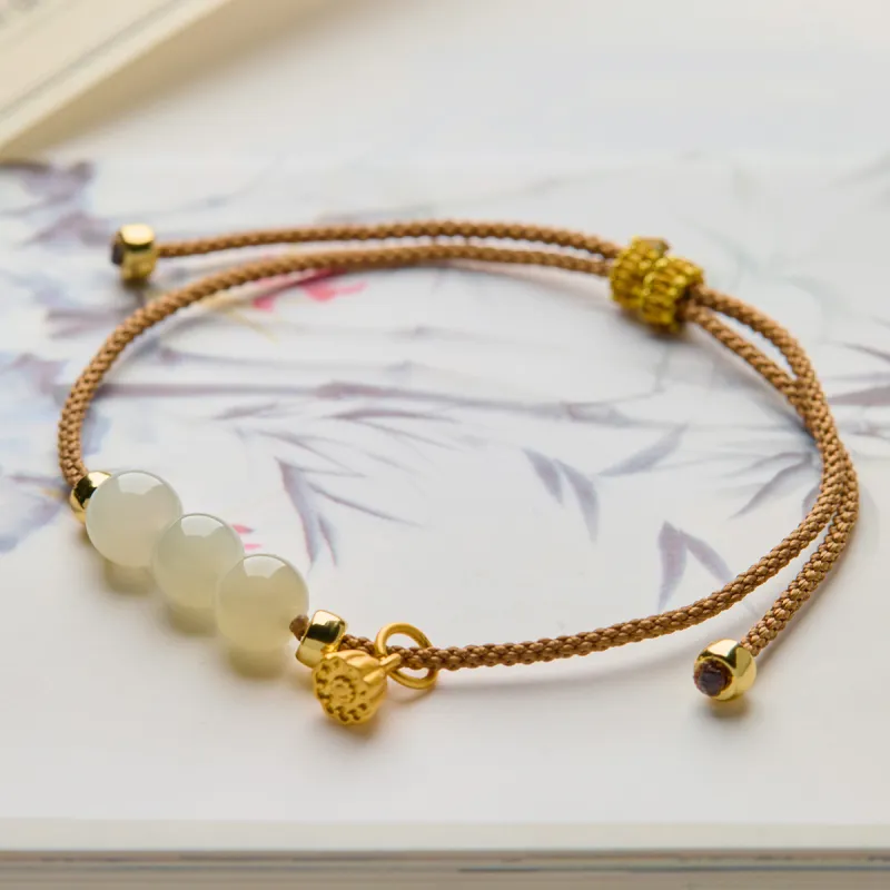 Linguanying Hetian Jade Hetian Jade Bracelets Women's White Jade-4