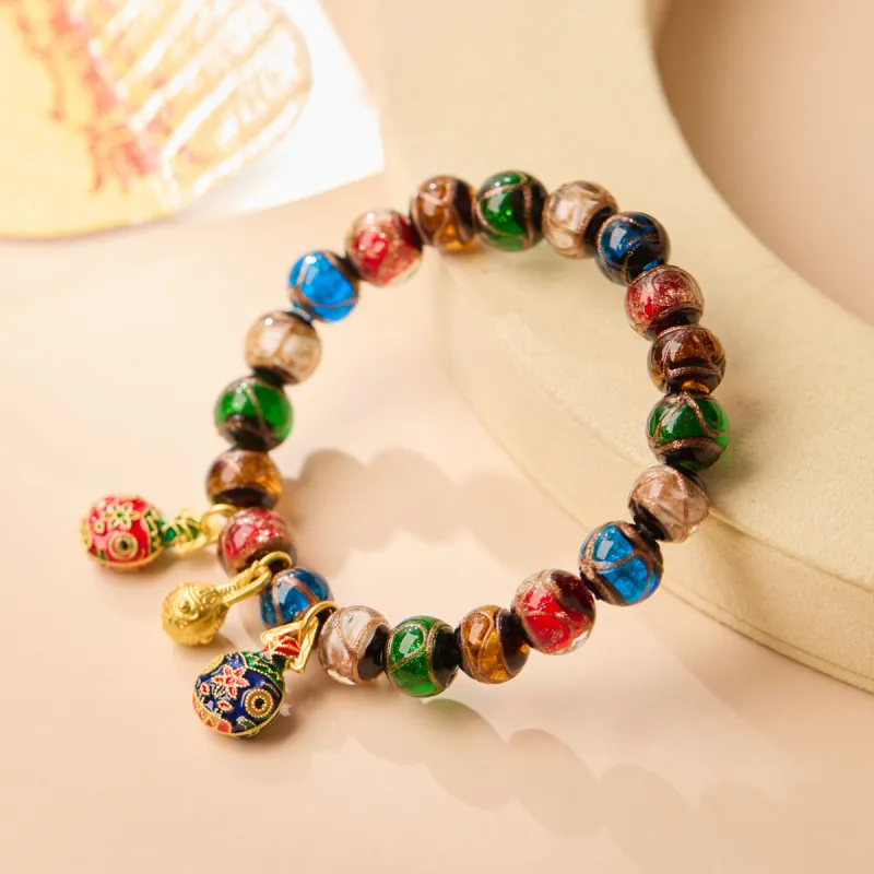 Linguanying Colored Glaze Jade Bracelets Unisex-18