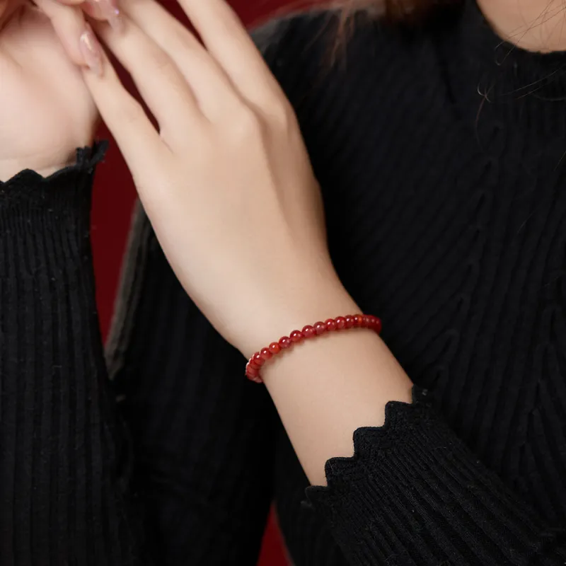 Linguanying Southern Red Agate Jade Bracelets Women's-2