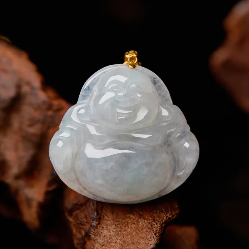 Linguanying Bean Type Jadeite Pendants Unisex-4