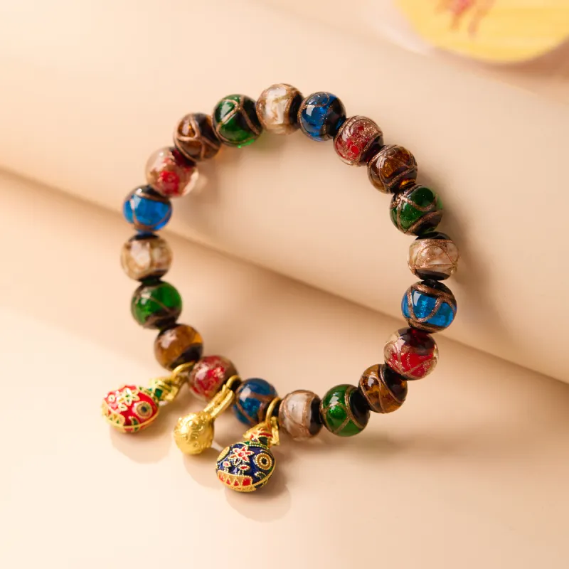 Linguanying Colored Glaze Jade Bracelets Unisex-13