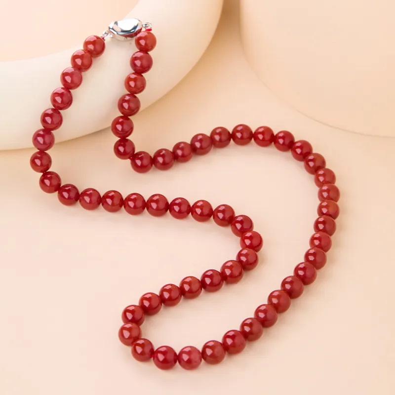 Linguanying Southern Red Agate Necklaces Women's-1