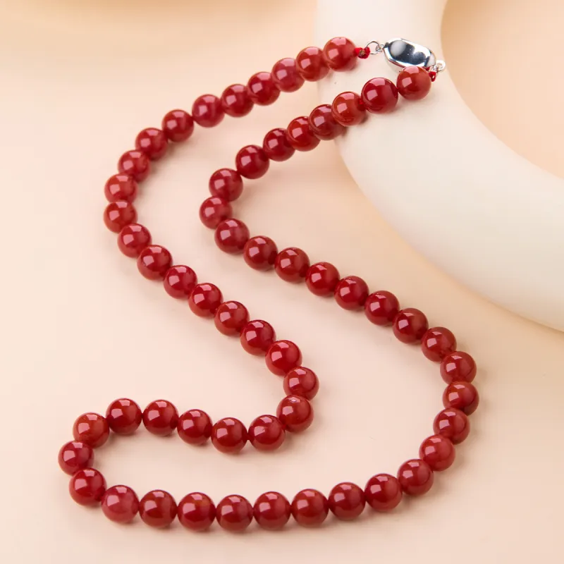 Linguanying Southern Red Agate Necklaces Women's-2