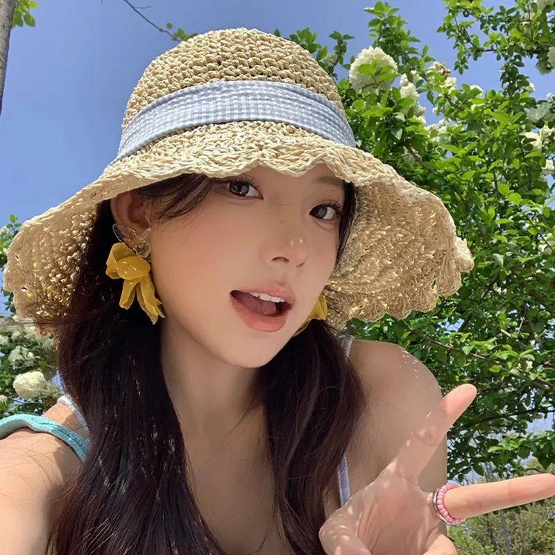 MEETSUNNY Paper Bucket Hats Women's-3