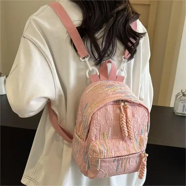 S.REPHEN Fabric Backpack Women's Pink. Yellow-15