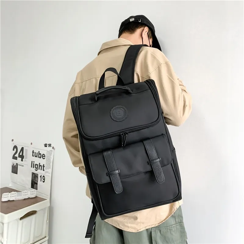 S.REPHEN Oxford Laptop Backpack Unisex Black-1