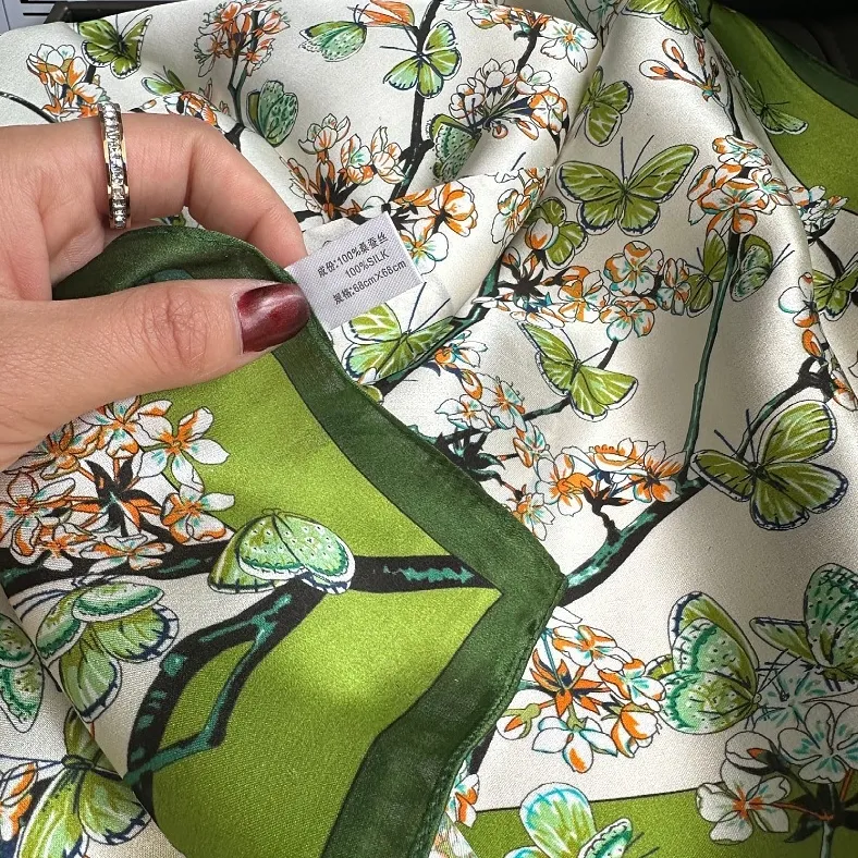 MEETSUNNY 100% Mulberry Silk Silk Scarves Women's-2