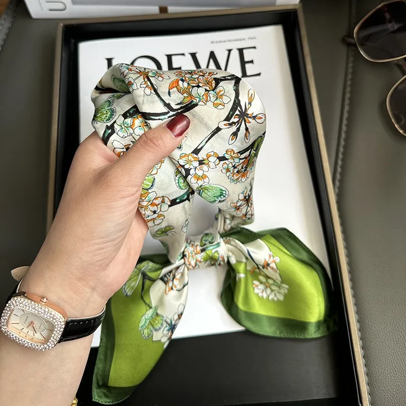 MEETSUNNY 100% Mulberry Silk Silk Scarves Women's-1
