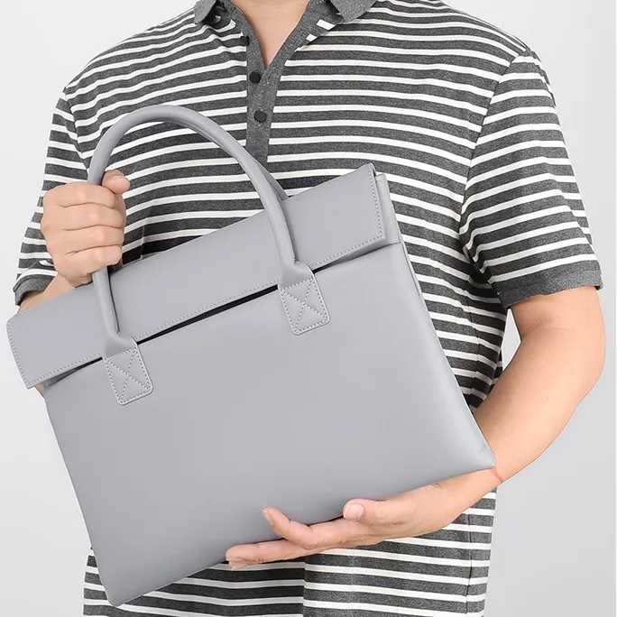 S.REPHEN PU Laptop Briefcase Bag Regular Unisex Gray/Black/Pink/Blue-1