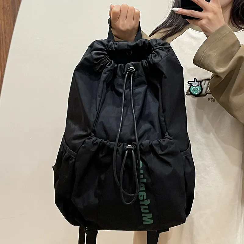 S.REPHEN Nylon Backpack Regular Unisex Black/Gray/Ecru/Khaki-1