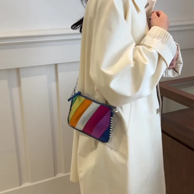S.REPHEN PU Shoulder Bag Small Size Unisex Multicolor-4