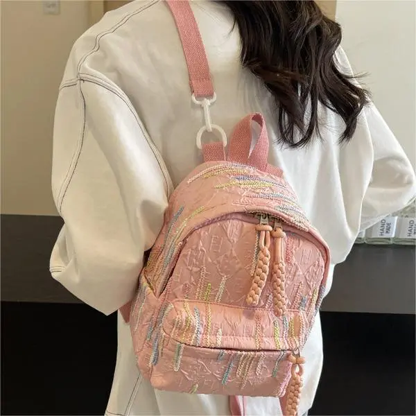 S.REPHEN Fabric Backpack Women's Pink. Yellow-14