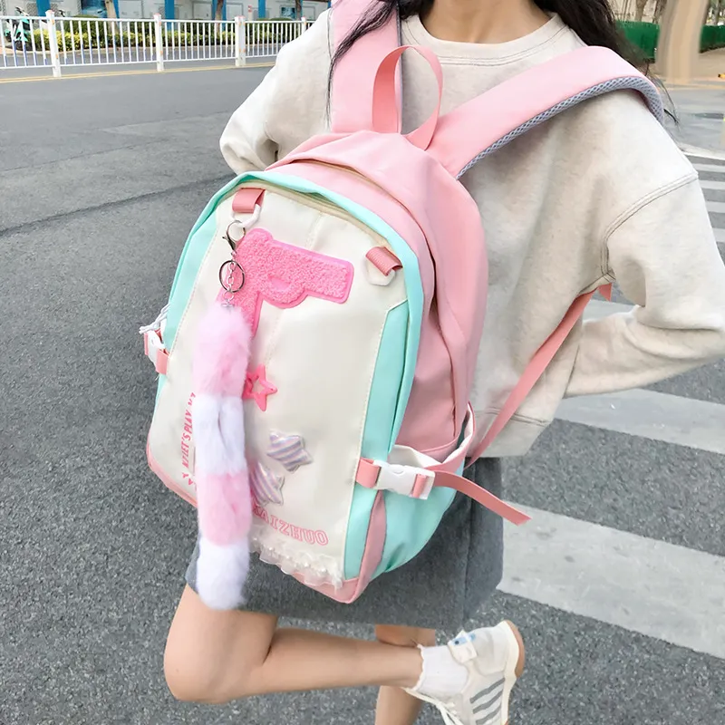 S.REPHEN Nylon Backpack Regular Women's Pink-1
