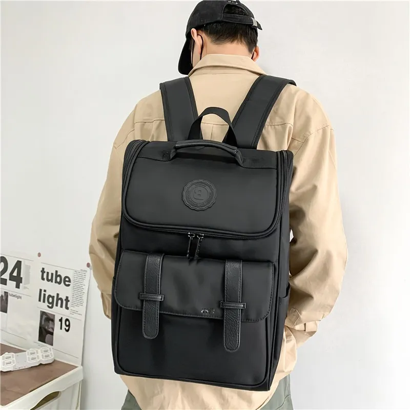 S.REPHEN Oxford Laptop Backpack Unisex Black-2