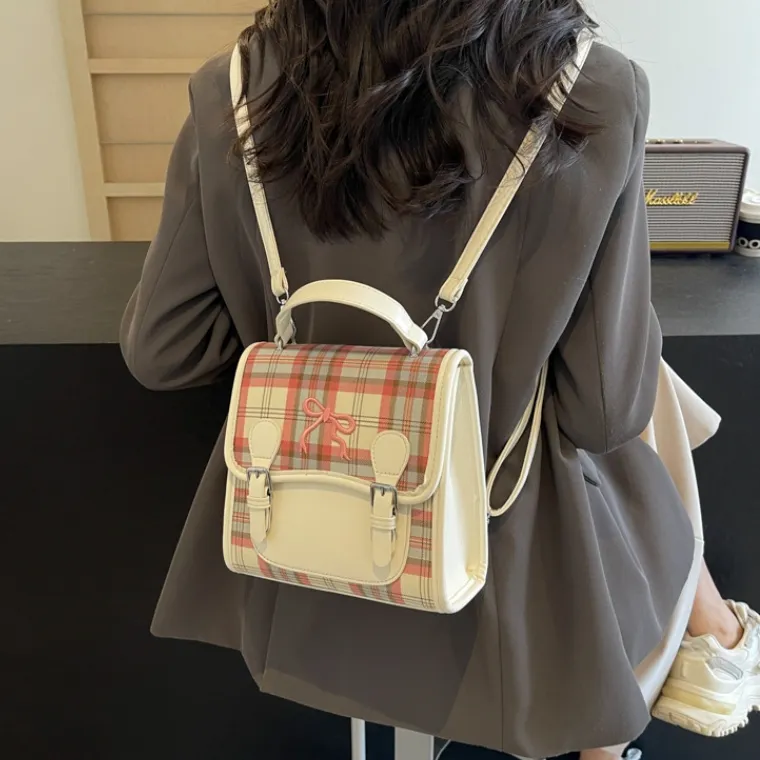 S.REPHEN PU Carry Backpack Regular Women's Pink/White-4