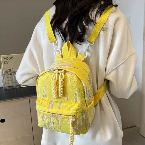 S.REPHEN Fabric Backpack Women's Pink. Yellow-6